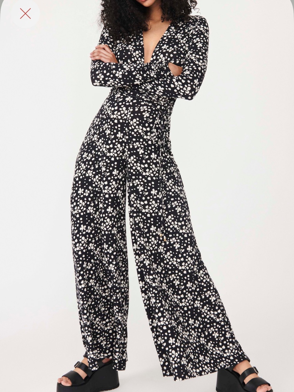 Free People Printed Effortless Jumpsuit